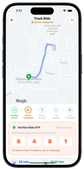 Live tracking β Uber Clone customer app Uber Clone live ride tracking map